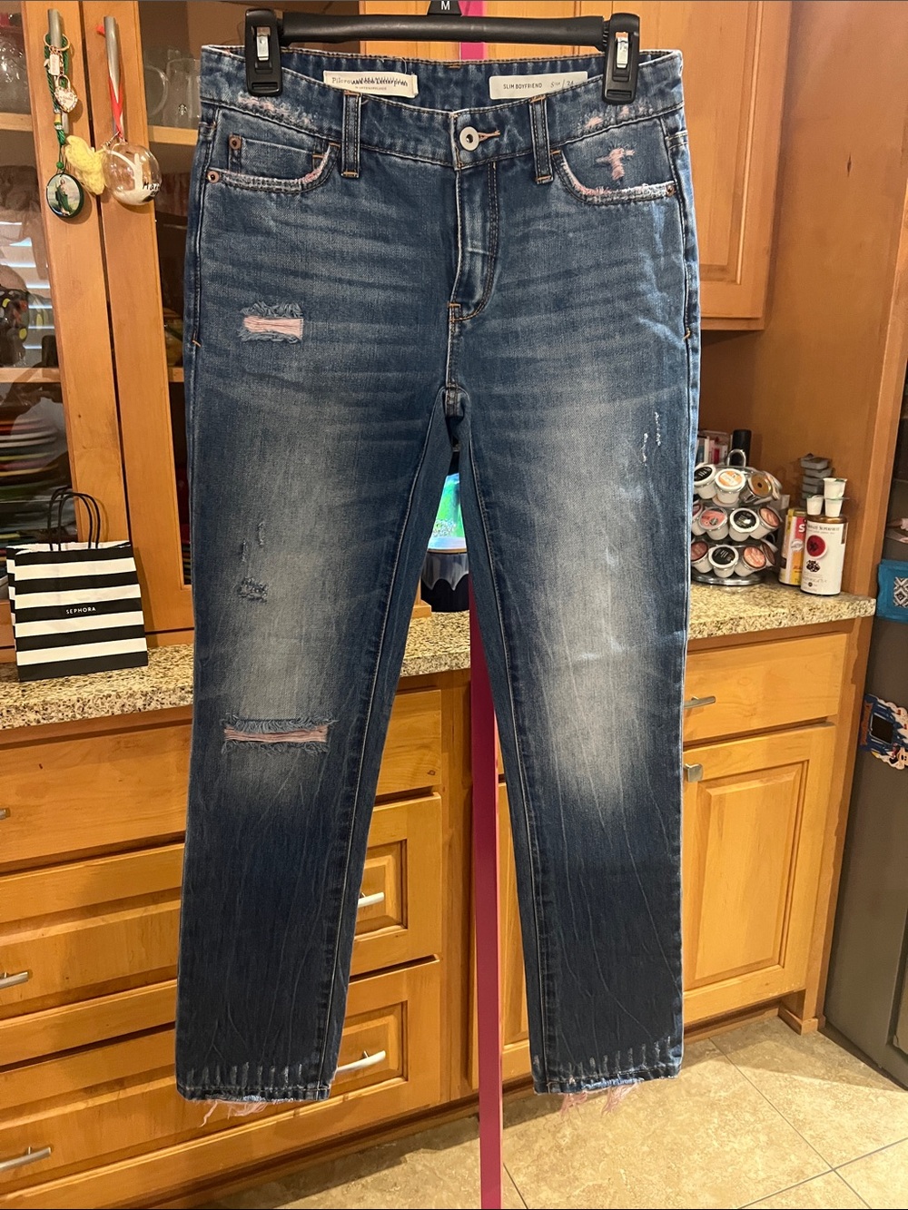 Slim Straight Men’s Jeans in Dark Blue Denim